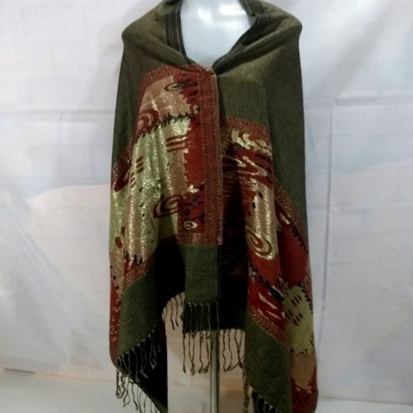 Pashmina: Sparkling metalic Shawl/wrap/scarf - Picture 1 of 5